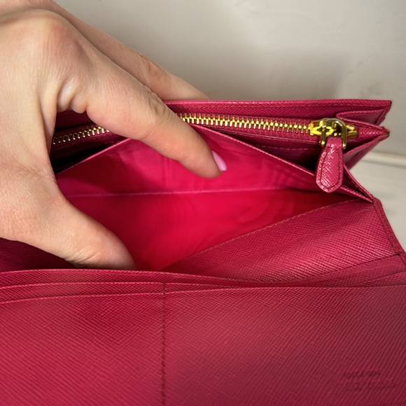 PRADA Saffiano Leather Continental Wallet - Picture 9 of 11